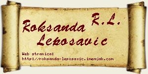 Roksanda Leposavić vizit kartica